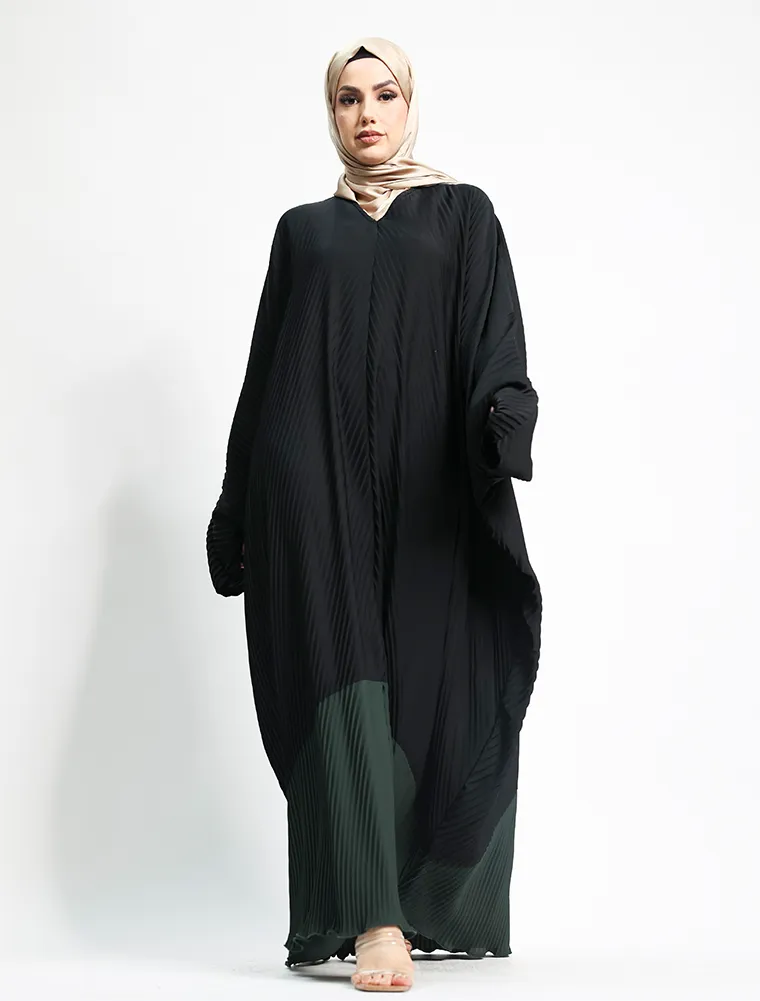 Green Pleated Batwing